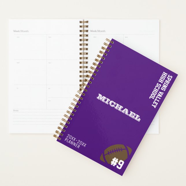 Personalised School Football Planner (Display)