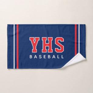 Personalised School Initials Baseball Sport Team Hand Towel