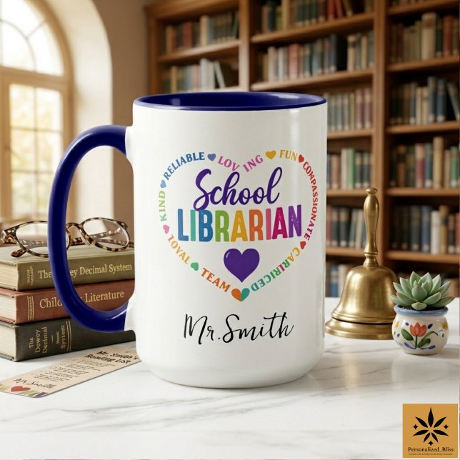 Personalised School Librarian Day | Custom Name  Mug (Personalized School Librarian Day | Custom Name Mug
)