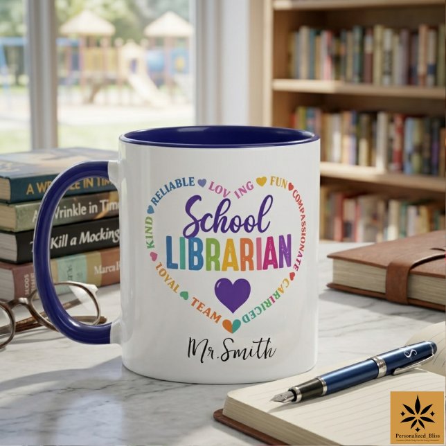Personalised School Librarian Day | Custom Name  Mug (Personalized School Librarian Day | Custom Name Mug
)