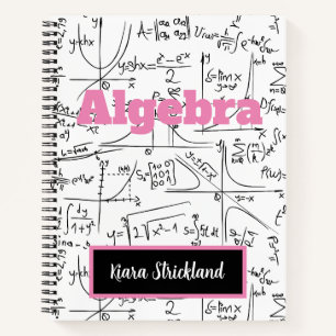 Personalised School Notebook for Math or Algebra