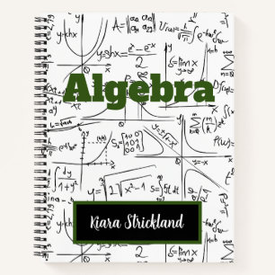 Personalised School Notebook for Math or Algebra