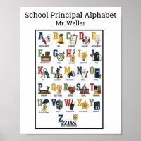 Personalised School Principal ABCs Alphabet
