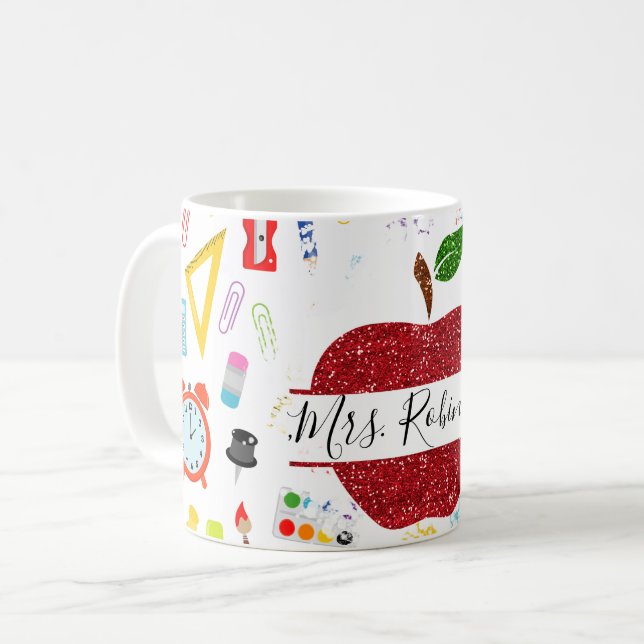 Personalised school teacher  coffee mug (Front Left)