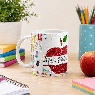 Personalised school teacher coffee mug