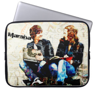 Personalised School Themed Teens Collage Laptop Sleeve