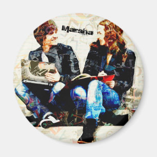 Personalised School Themed Teens Collage Magnet