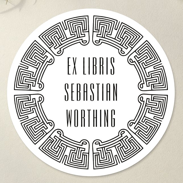 Personalised Sci-Fi Maze Ex Libris Sticker (Creator Uploaded)