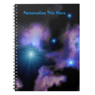 Personalised Sci Fi Nebulae Spiral Notebook