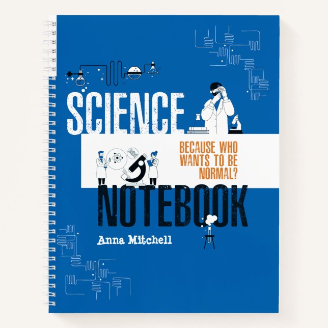 Personalised Science Chemistry Laboratory Notebook (Front)