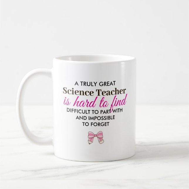 Personalised Science Teacher Appreciation Gift Coffee Mug (Left)