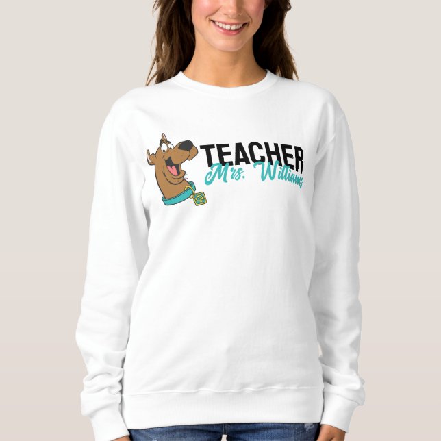 Personalised | Scooby-Doo Happy Face Teacher Sweatshirt (Front)