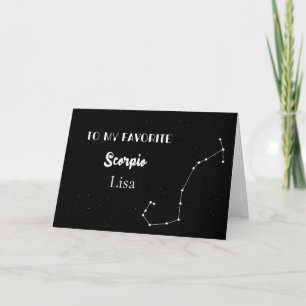 Personalised Scorpio Card With Constellation