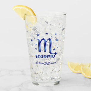 Personalised Scorpio Symbol 16 oz Glass