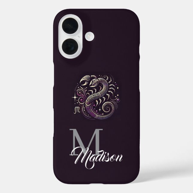 Personalised Scorpio Zodiac iPhone Case (Back)