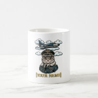 Personalised Scottish Fold Cat Pilot Mug | Custom 