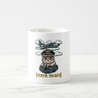 Personalised Scottish Fold Cat Pilot Mug | Custom
