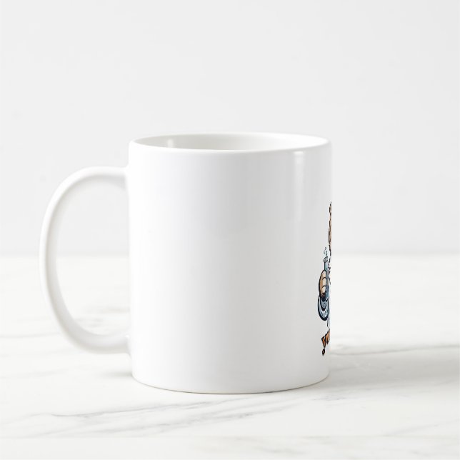 Personalised Scottish Fold Cat Scientist Mug | Cus (Left)