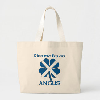 Personalised Scottish Kiss Me I'm Angus Large Tote Bag