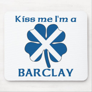 Personalised Scottish Kiss Me I'm Barclay Mouse Mat