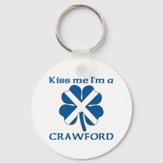 Personalised Scottish Kiss Me I'm Crawford Key Ring