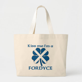 Personalised Scottish Kiss Me I'm Fordyce Large Tote Bag