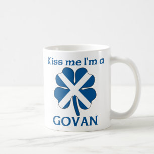 Personalised Scottish Kiss Me I'm Govan Coffee Mug