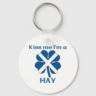 Personalised Scottish Kiss Me I'm Hay Key Ring