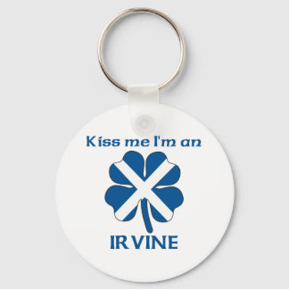 Personalised Scottish Kiss Me I'm Irvine Key Ring