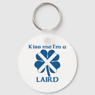 Personalised Scottish Kiss Me I'm Laird Key Ring