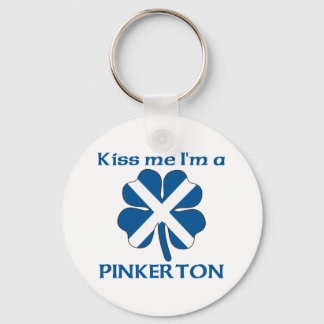 Personalised Scottish Kiss Me I'm Pinkerton Key Ring