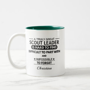Personalised Scout Leader Appreciation Two-Tone Coffee Mug