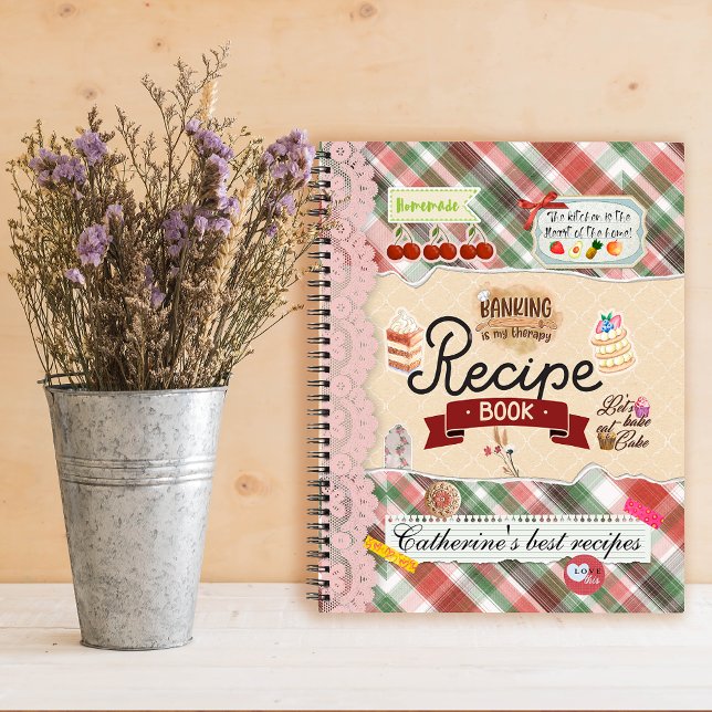 Personalised Scrapbooking Collage Style Recipe Notebook (Creator Uploaded)