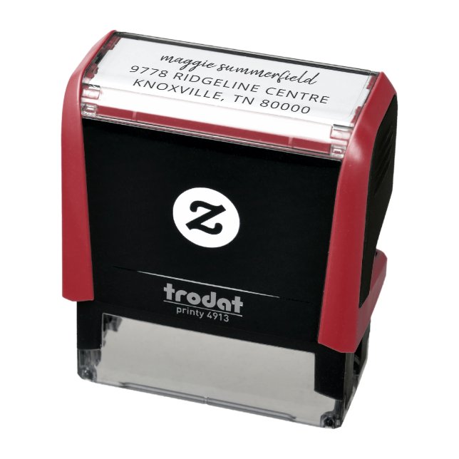 Personalised Script Business Owner Return Address Self-inking Stamp (Product)