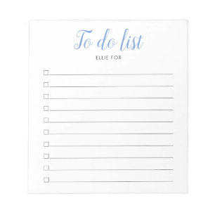 Personalised Script Checkbox To-Do List Notepad