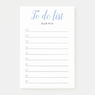Personalised Script Checkbox To-Do List Post-it Notes