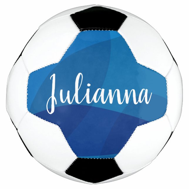 Personalised Script Girl Name Unique Sports Gift Football (Front)