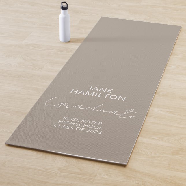 Personalised Script Graduate Gift Exercise Mat (In Situ)