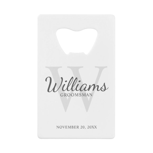 Personalised Script Groomsmen's Name and Monogram (Front)