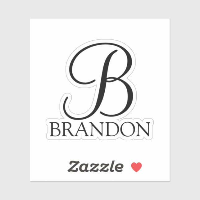 Personalised Script Monogram and Name (Sheet)
