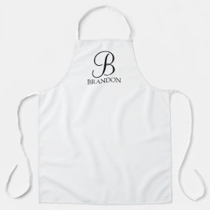 Personalised Script Monogram and Name Apron