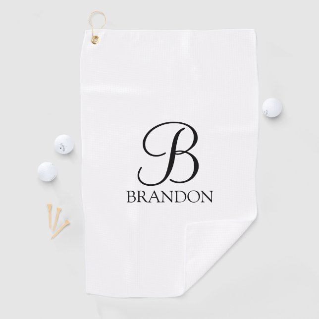 Personalised Script Monogram and Name Golf Towel (InSitu)