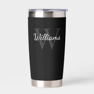 Personalised Script Monogram and Name Insulated Tumbler
