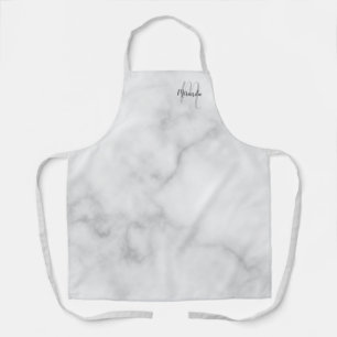 Personalised Script Monogram and Name Marble Apron