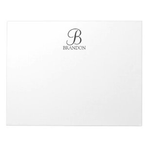 Personalised Script Monogram and Name Notepad