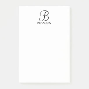 Personalised Script Monogram and Name Notepad