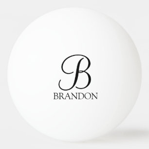 Personalised Script Monogram and Name Ping Pong Ball