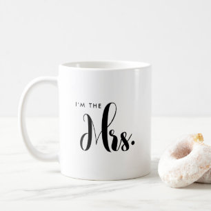 Personalised Script Mr and Mrs Bride Wedding Mug