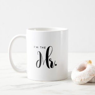 Personalised Script Mr and Mrs Groom Wedding Mug