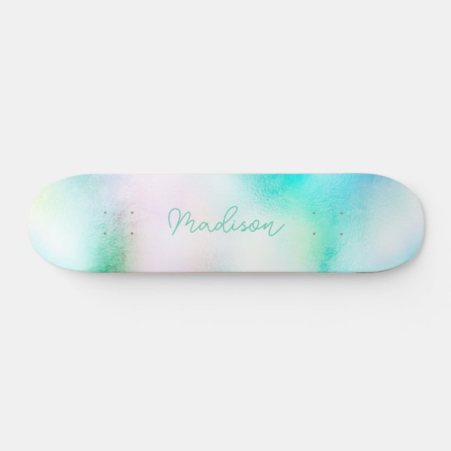 Personalised Script Name Cute Girly Skateboard (Horz)